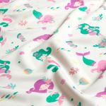 Tissu sport & maillot de bain - impression numérique sirène rose UPF50 recyclé