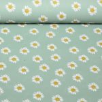 Sport- & Bademodenstoff - Digitaldruck Gänseblumen Mint UPF50 Recycled-0