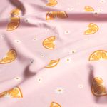 Tissu sport et maillot de bain – imprimé numérique oranges rose UPF50 recyclé