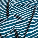 Tissu sport & maillot de bain – imprimé digital rayures bleues UPF50 recyclé