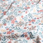 Tissu sport et maillot de bain - impression digitale fleurs écru UPF50 recyclé