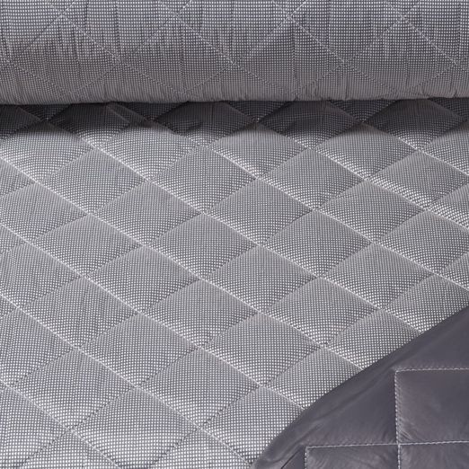 Tissu matelassé veste léger - Mini coeurs Gris