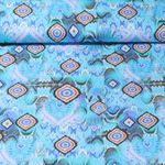 Baumwoll-Popeline - Digitaldruck Batik Türkis