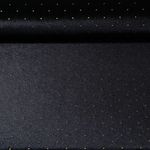 Stretchsamt - Punkte Schwarz Gold