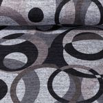 Jersey tricoté - Cercles Noir Gris