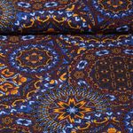 Viscose stretch - Motif Marrakech Marron