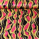 Satin de viscose - Guirlande Vert citron Multicolore