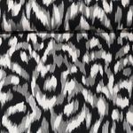 Viskose Stretch - Abstrakt Print Schwarz Grau