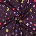 Katoenen popeline - Vogels Bordeaux