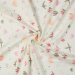 Katoenen popeline - Vogels Ecru