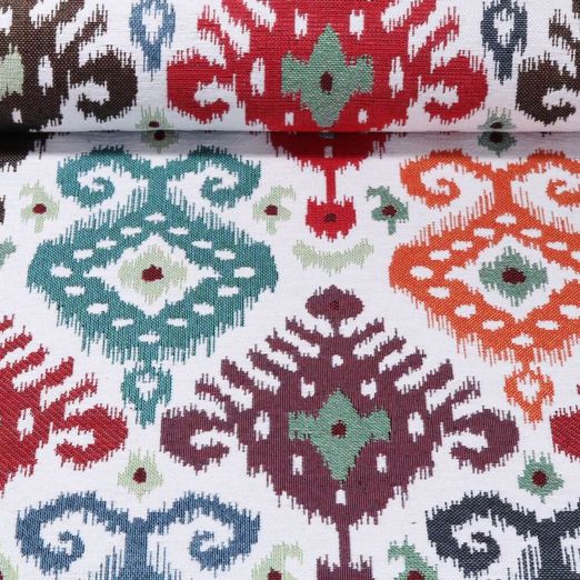 Gobelin chenille - Folklore Ecru Multicolore