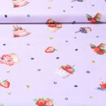 Baumwoll-Cretonne - Digitaldruck Törtchen Lila