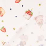 Bomullskreton - Digitaltryck Cupcakes Vit