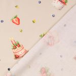 Bomullscretonne - Digitaltryck Cupcakes Grå