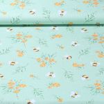 Baumwoll-Cretonne - Digitaldruck Hummeln Und Beeren Mint