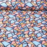 Baumwoll-Cretonne - Digitaldruck Marmor Marine