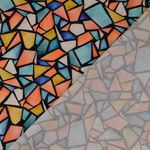 Bomullscretonne - Digitaltryck Marmor Marine