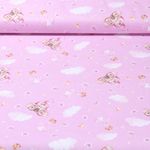 Cretonne de coton - Impression digitale Princesse Rose