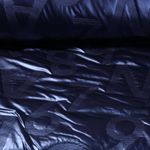 Gesteppter Jackenstoff - Zahlen und Nummern Geprägt Blau