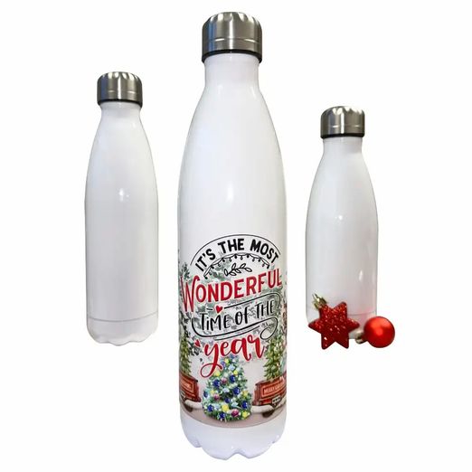 Doppelwandige Trinkflasche für MugPress - 500ml - weiß