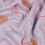 Sweatshirt - Hundar Lila Melange Borstad