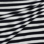 Jersey - Strepen Wit Navy Gesponnen Geverfd