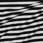 Jersey - Strepen Wit Zwart Gesponnen Geverfd