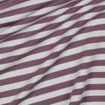 Jersey - Strepen Wit Mauve Kett-geverfd