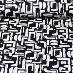 Romanit Jersey - Travel Black-White Abstrakt