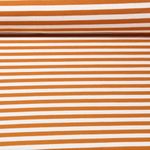 Sweat d'été - French Terry Teinté dans la masse Rayures Ecru Caramel