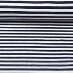 Sommersweat - French Terry Streifen Ecru Marine Garngefärbt
