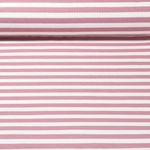 Sommersweat - French Terry Streifen Ecru Altrosa Garngefärbt