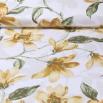 Toile Canevas Enduite - Magnolias Blanc Jaune
