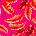 Viskose-Popeline - Palmenblätter Pink