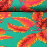 Viskose-Popeline - Palmenblätter Grün