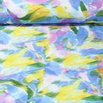 Viskose-Popeline - Digitaldruck Abstrakt Hellblau