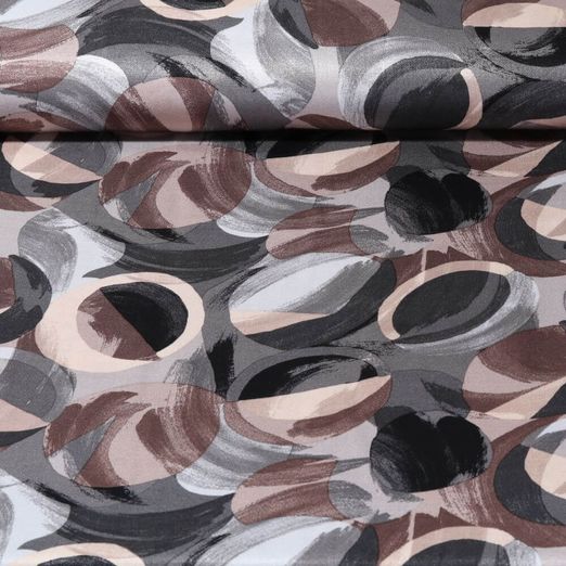 Satin de viscose - Rétro Gris Marron