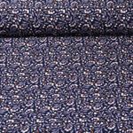 Viskose-Popeline - Blütenzweige Navy