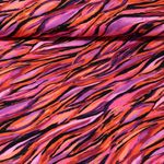 Twill de viscose - Vagues Fuchsia