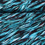 Viskose-Twill - Wellen Petrol