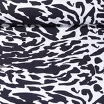 Viskose-Popeline - Camouflage Nachtblau Weiß