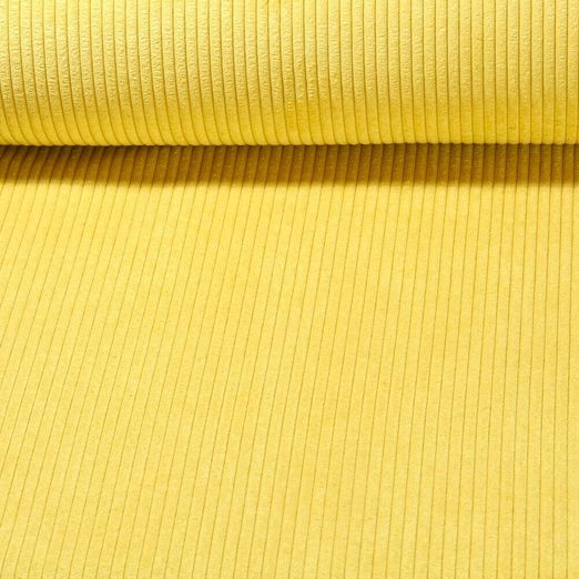 Tissu ameublement velours côtelé Medium Capri - Jaune