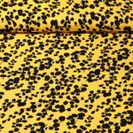 Viskose-Popeline - Bambus Blätterzweige Gelb