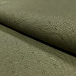 Bomullsjersey - Ajour enfärgad grön