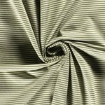 Jersey - Streifen Ecru Grün Garngefärbt