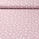 Viskose-Popeline - Bambus Ginkgoblätter Altrosa