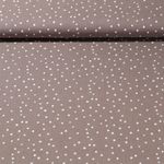 Viskose-Popeline - Bambus Punkte Taupe