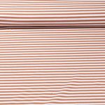 Jacquard Jersey - Streifen Midi Ecru Hellbraun
