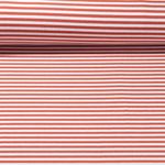 Jacquard Jersey - Streifen Midi Ecru Ziegelrot
