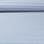 Jacquard Jersey - Streifen Midi Ecru Blau